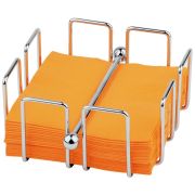 Салфетница 13,5*13,5*6,5 см. горизонтальная нерж. (салфетки 24*24 см) с держат. APS /1/36/