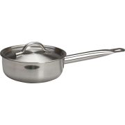 Сотейник 1,6 л. нерж. d=18 см. h=6,5 см. с крышк. тройное дно (индукция) MGsteel /1/10/