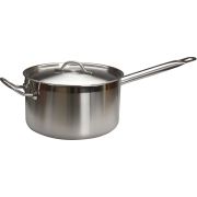 Сотейник 3,8 л. нерж. d=20 см. h=12 см. с крышк. тройное дно (индукция) MGsteel /1/4/