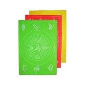 Коврик для выпечки 64*45 см. силиконовый со шкалой цвет в ассорт. /1/50/