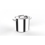 Котел 30 л. нерж. d=35 см. h=32 см. тройное дно с крышк. (индукция) MGsteel /1/