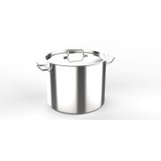 Котел 40 л. нерж. d=40 см. h=32,5 см. тройное дно с крышк. (индукция) MGsteel /1/