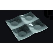 Менажница 4-х секц. 200*200 мм. стекло 3D /1/10/ АКЦИЯ