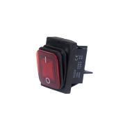 Клавиша влагозащитная с подсветкой 16А, 250V, красная