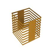 Подставка-куб фуршетная 300х300х380 мм золото Luxstahl