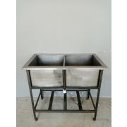 Ванна моечная двухсекционная 960х530х850 нерж.