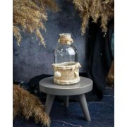 Ваза-бутылка с ракушками 8X8XH13CM, стекло