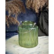 Подсвечник 14X14XH16CM, цвет зеленый, стекло
