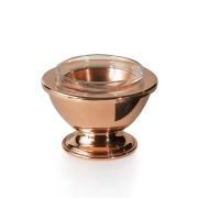 Икорница медная, с полировкой, 12х7,5 см