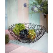 Корзина для фруктов d 33 см, h 11 см, металл, цвет медный