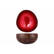 Чаша декоративная  METALLIC RED LEAF D14CM