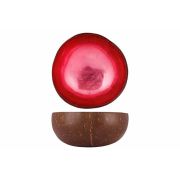Чаша декоративная  METALLIC DARK PINK LEAF D14CM