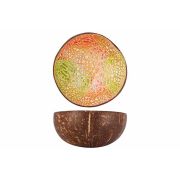 Чаша декоративная  LIME GREEN / RED EGGSHELLD14CM