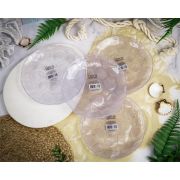 Набор обеденных тарелок Casa di Fortuna Scallops , 21 см , 4 шт., пастельно-сиреневый, стекло