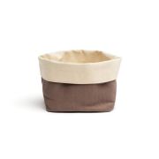 Корзина для хлеба 12x12 см h 14 см, 100% хлопок, цвет серо-коричневый
