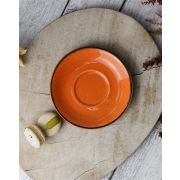 Блюдце 16 см фарфор цвет оранжевый Seasons