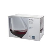 Набор бокалов для вина Bordeaux 750 мл, h=22,1 см, d=11,1 см, VINA, хрустальное стекло, 6 шт.