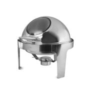 Чафиндиш (мармит) 6 л. d=35 см. круглый со стекл. крышкой Roll-Top MGsteel /1/