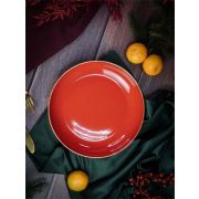 Салатник полуглубокий d 22 см h 4 см 835 мл фарфор цвет красный Seasons