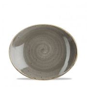 Блюдо овальное 19,2см, без борта, Stonecast, цвет Peppercorn Grey
