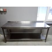 Стол производственный 2000х700х850 с полкой нерж.
