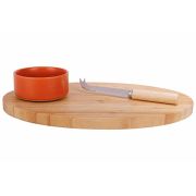 Доска сервировочная 35x23 см + салатник d 10,5 h 5 см + нож для сыра, DELA