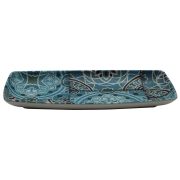 Блюдо,поднос меламиновый 29.4*14.1*2.7 см, Damask Blue, P.L.
