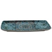 Блюдо,поднос меламиновый 33.1*16.8*3.5 см,Damask Blue , P.L.