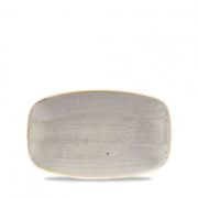 Блюдо прямоугольное 20х12,1см, без борта, Stonecast, цвет  Peppercorn Grey