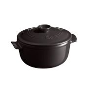 Кастрюля 2,5 л. керам. d=22,0 см. h=15,5 см. с крышкой черная Emile Henry /1/