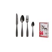 Набор из 24 предметов (4 артикула по 6 штук), Flor de Lis 18/10 Black Vintage