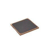 Комплект: доска для подачи из акации 32x32 см h 1,5 см + блюдо из сланца 30x30 см h 1,5 см