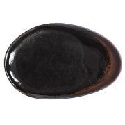 Блюдо овальное 25x36 см, h 2,5 см, цвет kemuri, Wabi
