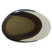 Блюдо овальное 25x36 см, h 2,5 см, цвет seidou, Wabi