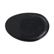 Блюдо овальное 24x16 см, h 1,5 см, цвет noir, Wabi
