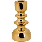 Подсвечник 8,2X8,2XH16,5CM, керамика, цвет золотой