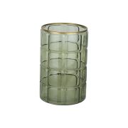 Подсвечник 15X15XH23CM, стекло, цвет зеленый