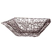 Корзина для фруктов 32.5X32.5X12CM, металл, цвет бронзовый