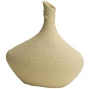Ваза 30X11XH32CM, керамика, цвет бежевый