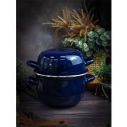 Кастрюля для мидий голубая 2,8 л, h 17,5cm d 18cm