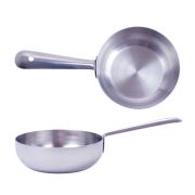 Сковорода порц. d=12,5 см. h=3 см. 0,42 л. нерж. глубокая с ручкой MGsteel /1/96/