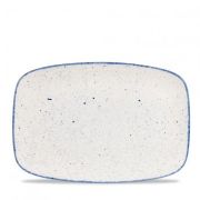 Блюдо сервировочное 35,5х24,5 см, без борта, Stonecast, цвет Hints Indigo