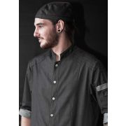 Куртка поварская, д/р, 52%хлопок, 45% пол-р, 3%эластан, denim look anthracite