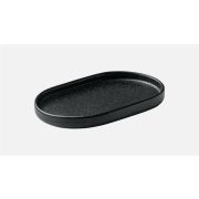 Блюдо овальное с вертикальным бортом 18x11 см, h 2 см, цвет черный, Nara