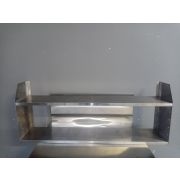 Полка настенная 1500х300х600 2-х ярусная нерж.