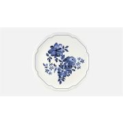 Тарелка мелкая 31 см, безбортовая, декор синий, FLORAL CREATE