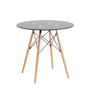 Стол обеденный «Eames D-800 мм Стекло» нераздвижной