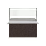Прилавок нейтральный с верхней полкой Luxstahl ПНП (С) -1500 Premium (нерж.)