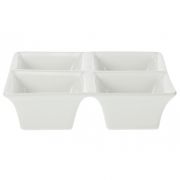 TAPAS DISH NBC 16X16CM - 4 COMPARTMENTS
