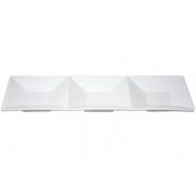 APERODISH WHITE 11X34,5CM 3 COMPARTMENTS